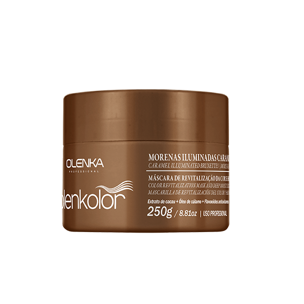 Máscara de Revitalização Morenas Iluminadas Caramelo Olenkolor